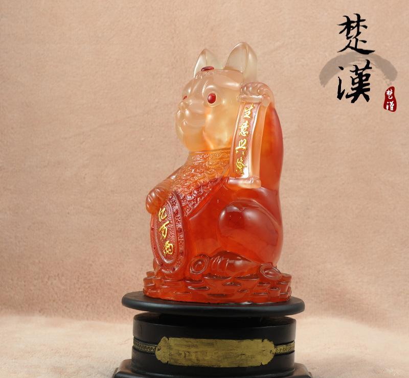 樹脂工藝品 仿白玉吉祥小象，招財納福辟邪的高檔家飾與汽車擺件
